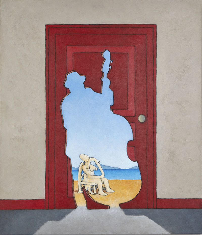 έργο του Μιχάλη Κουντούρη για την έκθεση Jazz on Canvas